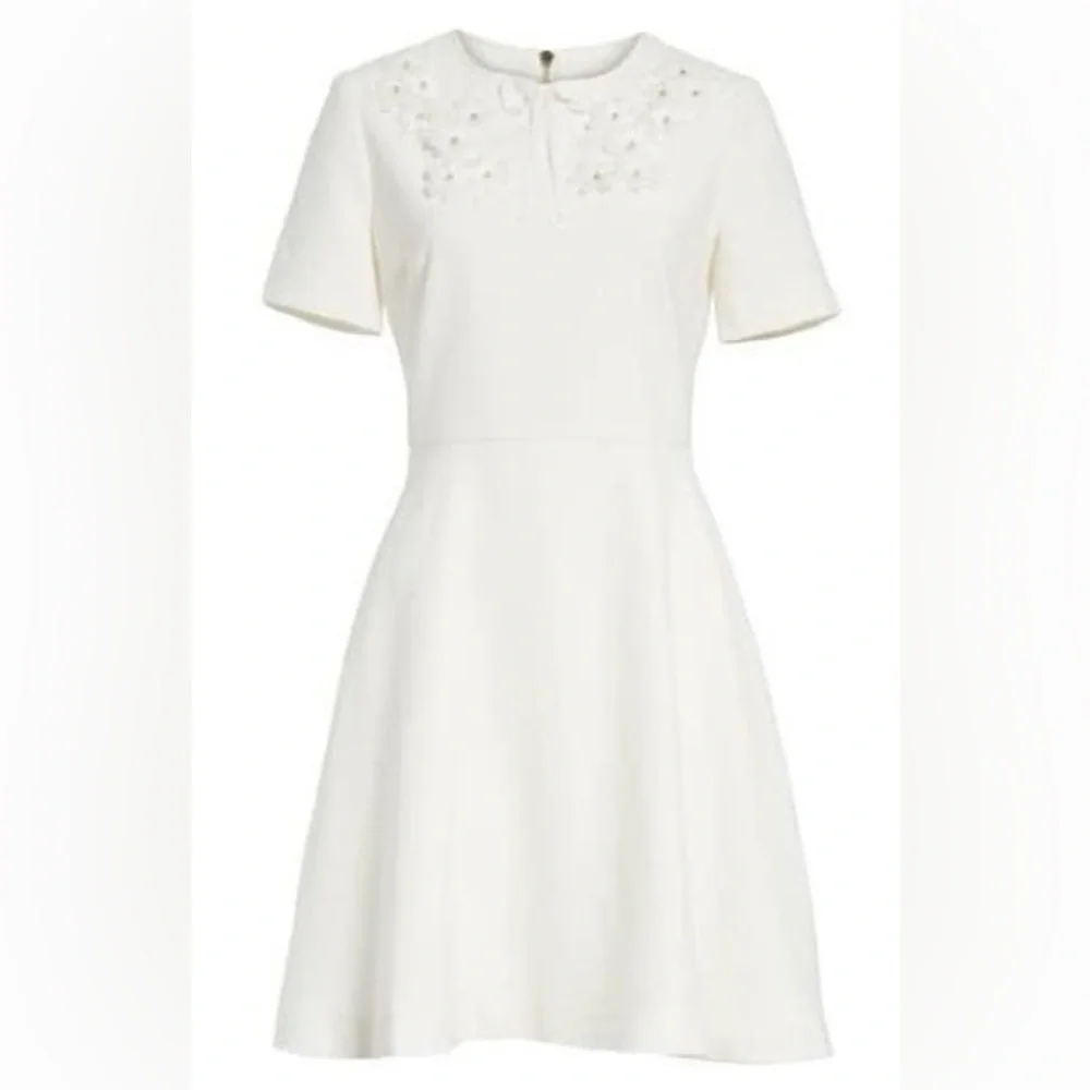 Ted Baker Ivory Dress with Floral Appliqué - Picture 2 of 6